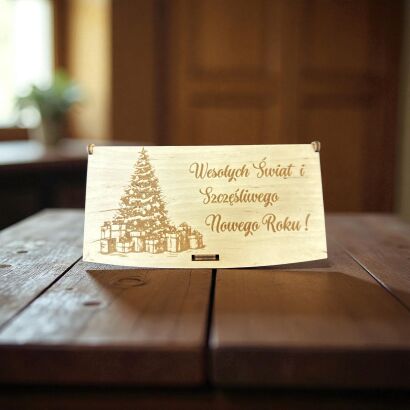 Pudełko na pieniądze Motyw świąteczny