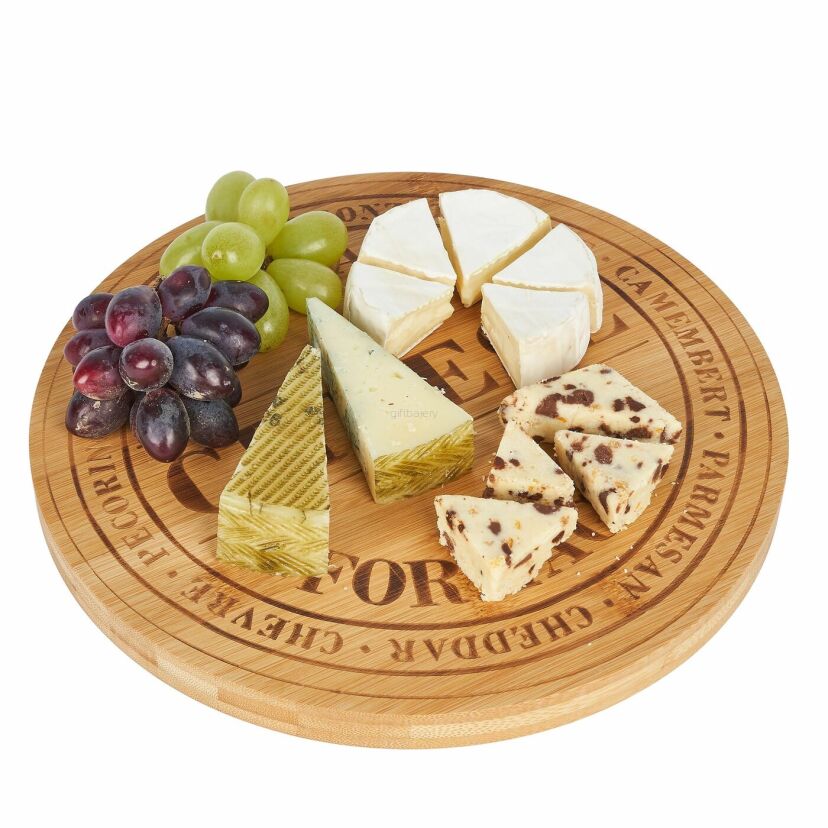 Deska bambusowa do serów 28 cm okrągła