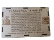 Skarbonka WYKREŚLANKA ze sklejki  5000zł - 6