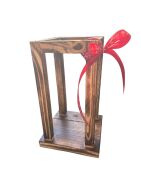 Lampion rustykalny drewniany prosty - 2