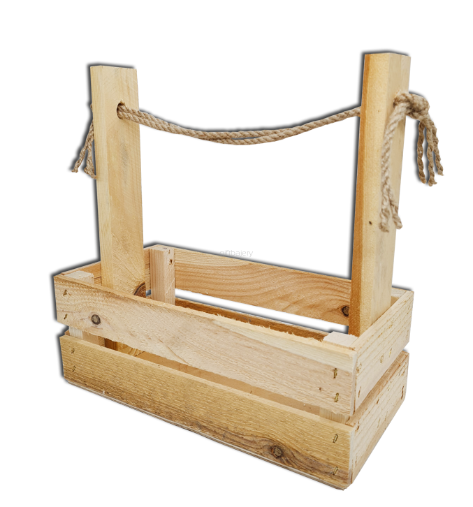 Skrzynka drewniana na butelki duża 30x15,5x30 cm