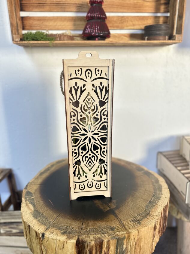 Skrzynka na wino drewniana ażurowa