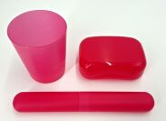 Podróżny zestaw toaletowy - etui + kubek + mydelniczka - 3