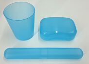Podróżny zestaw toaletowy - etui + kubek + mydelniczka - 2