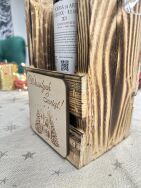 Drewniane Nosidło na Wino z Kieliszkami - 5