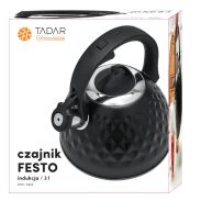 Czajnik nierdzewny na indukcję Tadar Festo 3 l czarny mat - 3