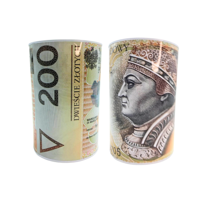 Skarbonka metalowa duża BANKNOTY