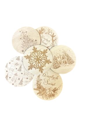 Podkładki pod kubek 6 szt. świąteczne